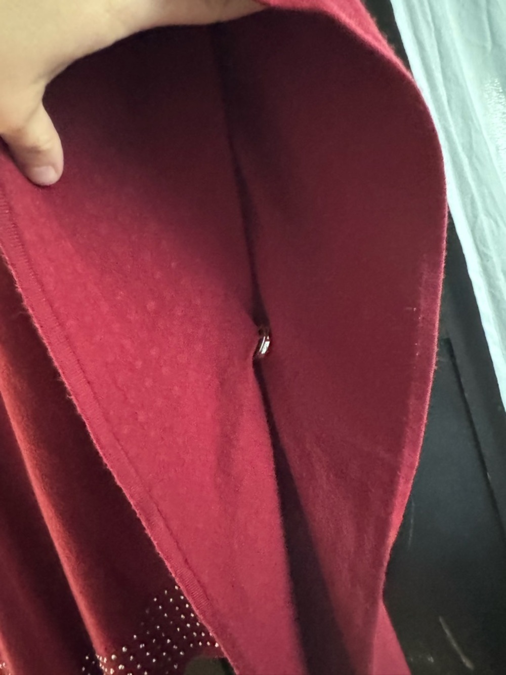 Sioni Maroon Embellished Knit Poncho - Picture 5 of 12